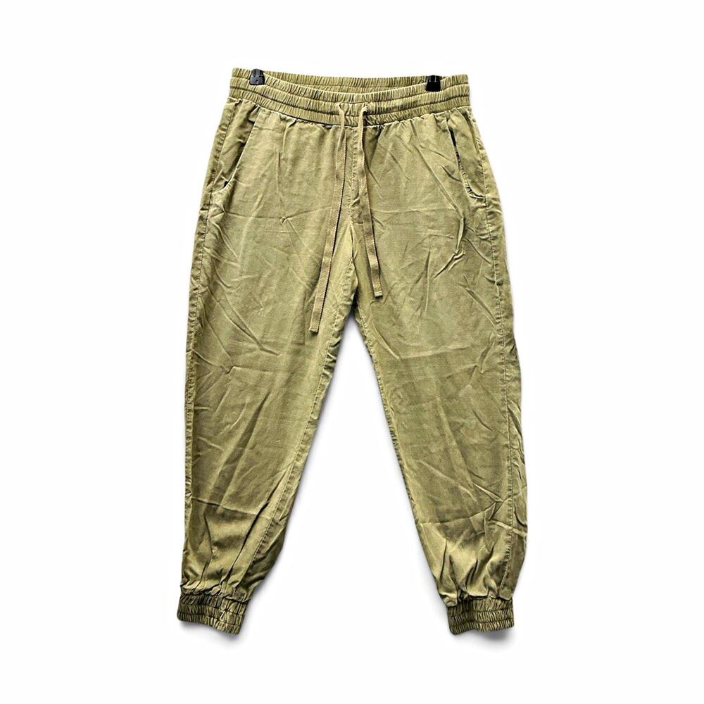 Cloth & Stone Women's XS Green Lyocell Jogger Pants Drawstring Elastic Pockets
